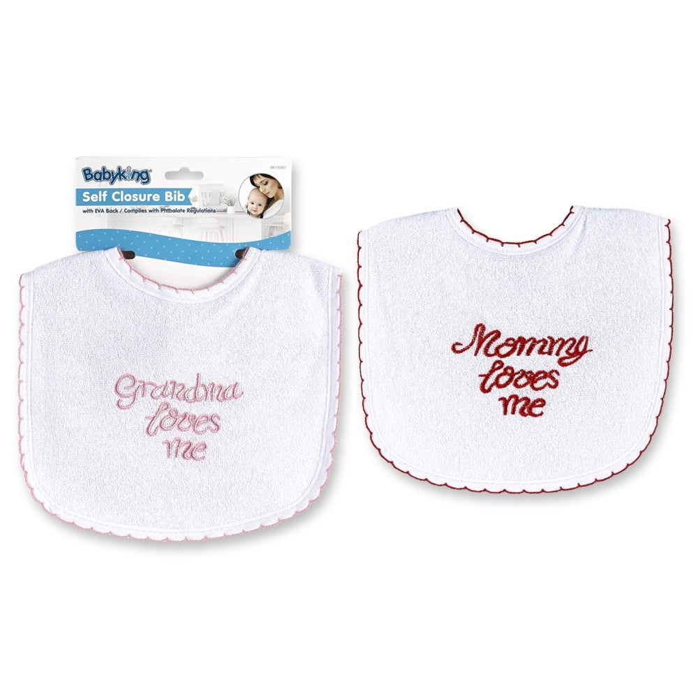 Babyking Embroidered Self Closure Bib - Assorted-094606183601-LR-275254-1-LR eShop
