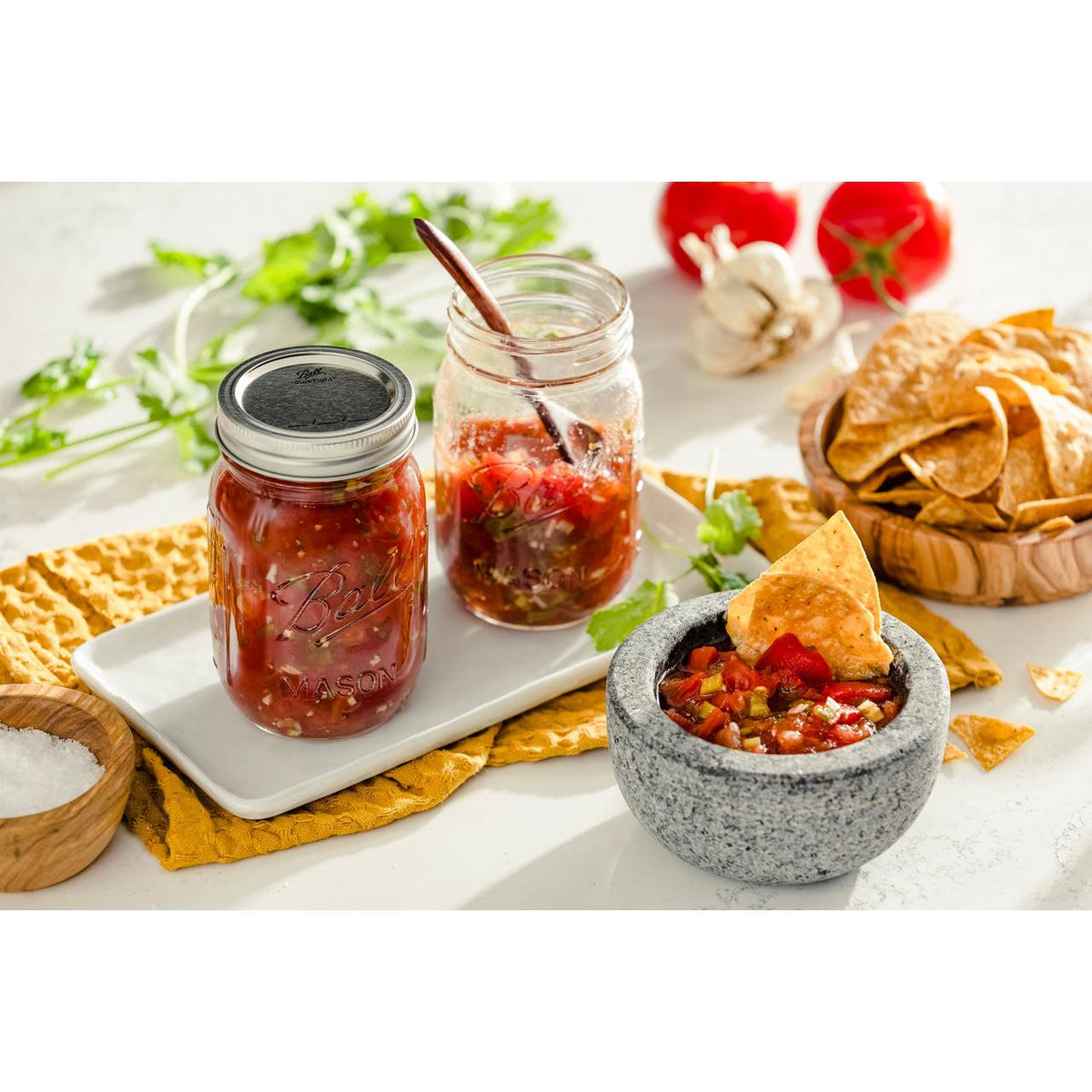 Ball Glass Mason Jars with Lids and Bands, Regular Mouth, Pint 16 oz, 12 Ct-014400610004-LR-362627-3-LR eShop