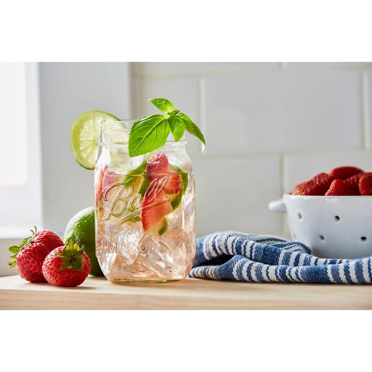 Ball Glass Mason Jars with Lids and Bands, Regular Mouth, Pint 16 oz, 12 Ct-014400610004-LR-362627-5-LR eShop
