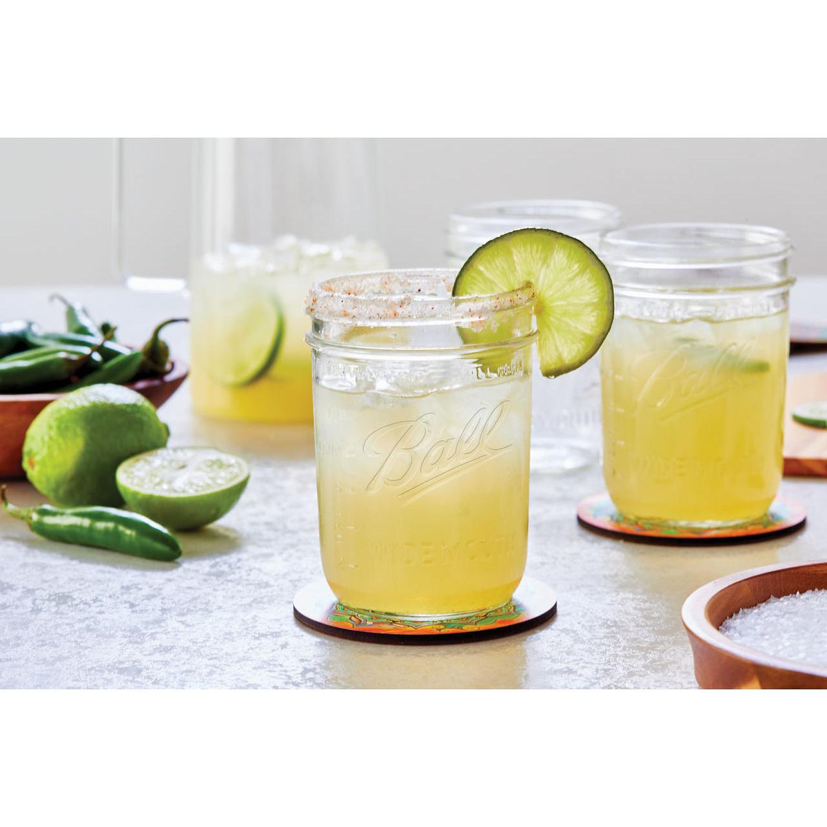 Ball Glass Mason Jars with Lids and Bands, Wide Mouth, Pint 16 oz, 12 Ct-014400660009-LR-362629-3-LR eShop
