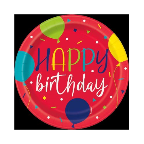 Balloon Party 7" Birthday Plates, 8 ct-011179747740-LR-337146-1-LR eShop