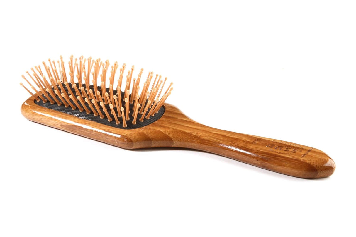 BASS Brushes Style & Detangle Hair Brush With Premium Bamboo Handle - Small Paddle with Nylon Pins-736473100182-LR-319795-1-LR eShop