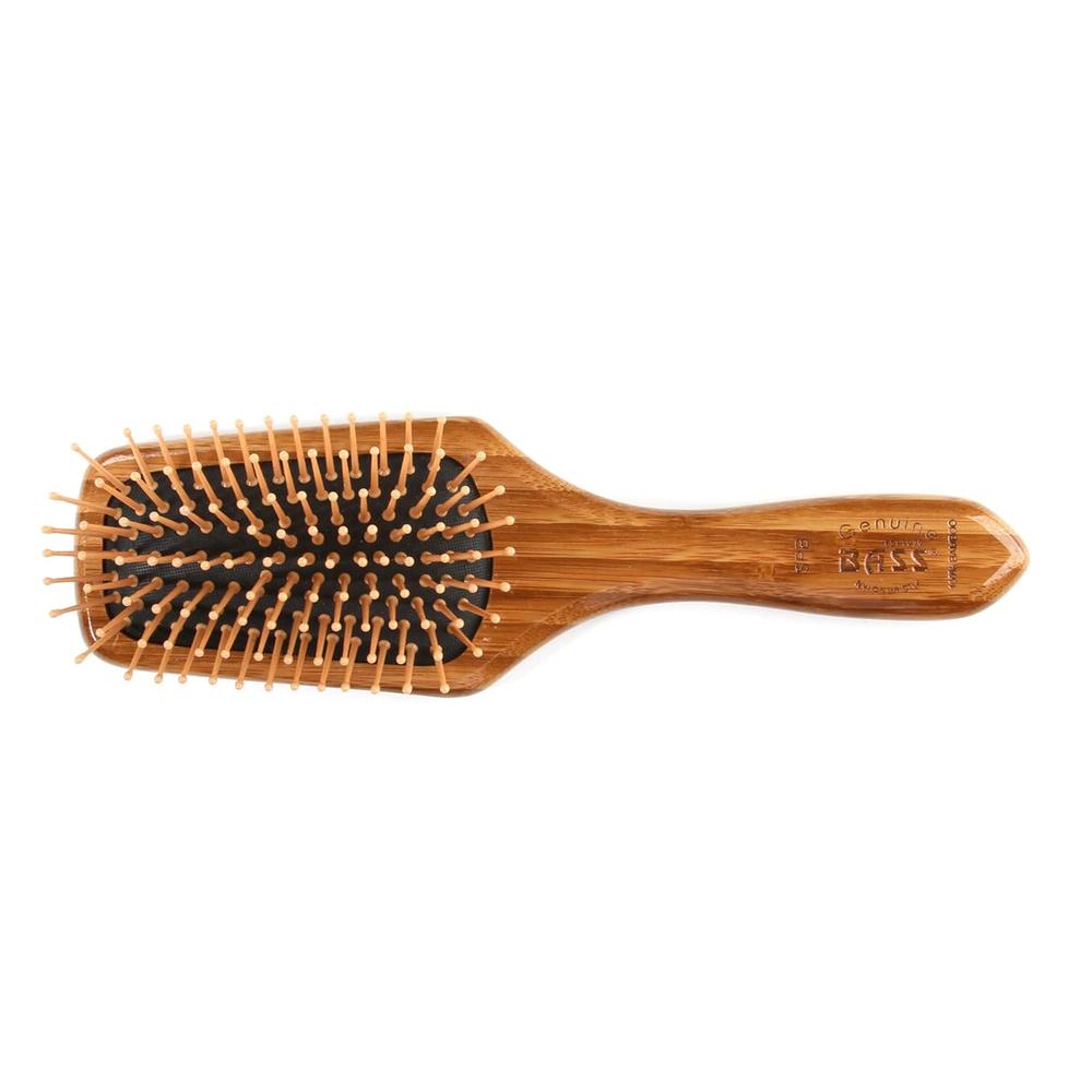 BASS Brushes Style & Detangle Hair Brush With Premium Bamboo Handle - Small Paddle with Nylon Pins-736473100182-LR-319795-2-LR eShop