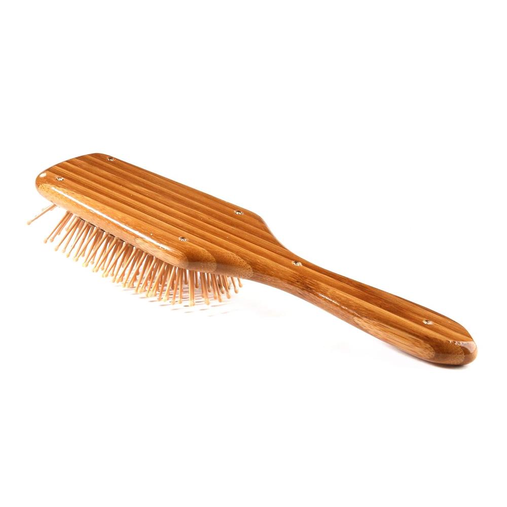 BASS Brushes Style & Detangle Hair Brush With Premium Bamboo Handle - Small Paddle with Nylon Pins-736473100182-LR-319795-4-LR eShop