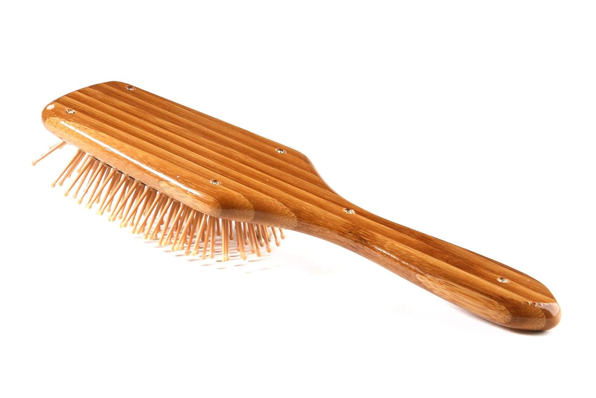 BASS Brushes Style & Detangle Hair Brush With Premium Bamboo Handle - Small Paddle with Nylon Pins-736473100182-LR-319795-4-LR eShop