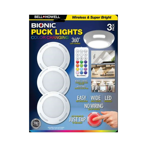 Bell + Howell Bionic Color Changing Puck Lights, 3 Pack-080313094217-LR-352807-1-LR eShop