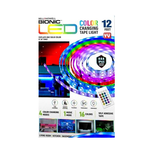 Bell + Howell Bionic LED Color Changing Tape Light, 12 ft-080313082016-LR-352812-1-LR eShop