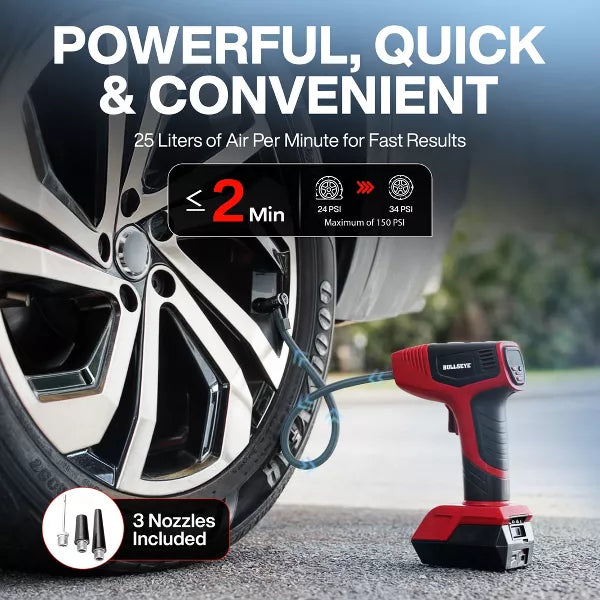 Bell + Howell Bullseye Pro Portable Rechargeable Tire Inflator with Digital Pressure Gauge-080313094750-LR-352810-3-LR eShop