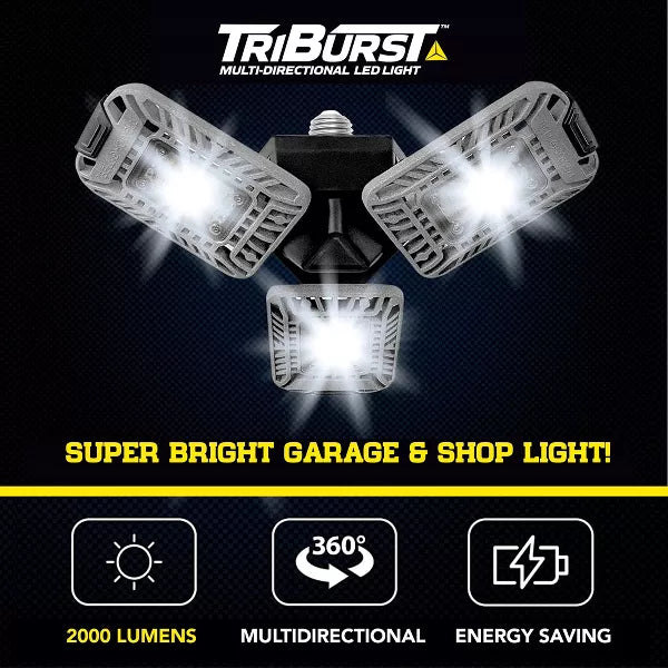 Bell + Howell TriBurst Multi-Directional LED 3 Panel Ceiling Light, 2000 Lumens-080313076428-LR-352816-4-LR eShop