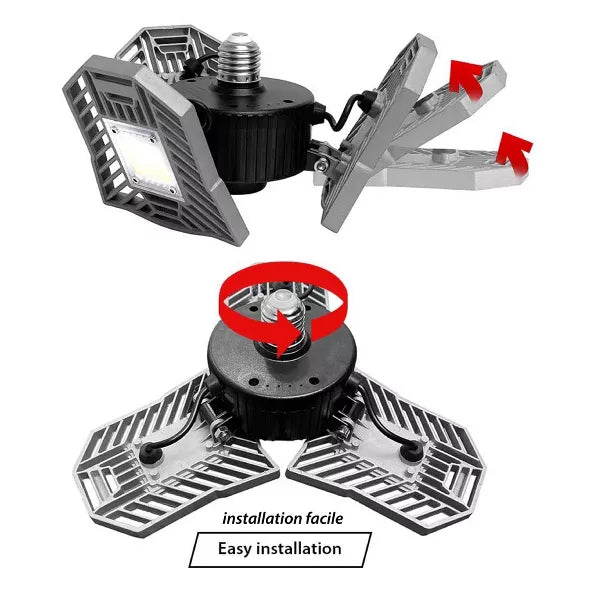 Bell + Howell TriBurst Multi-Directional LED 3 Panel Ceiling Light, 4000 Lumens-080313070907-LR-336943-4-LR eShop