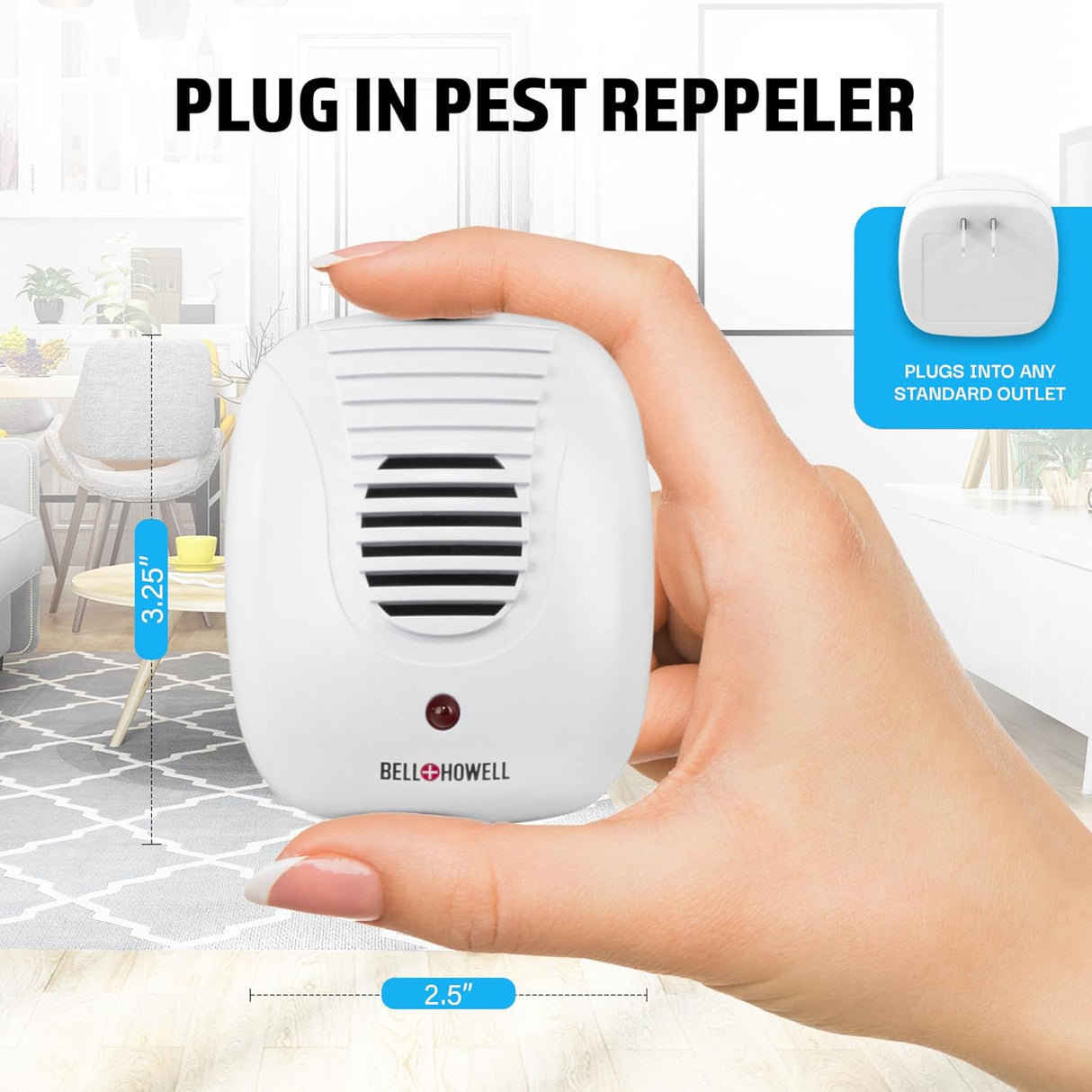 Bell + Howell Ultrasonic Indoor Pest Repeller, 4 count-852374001677-LR-352818-6-LR eShop