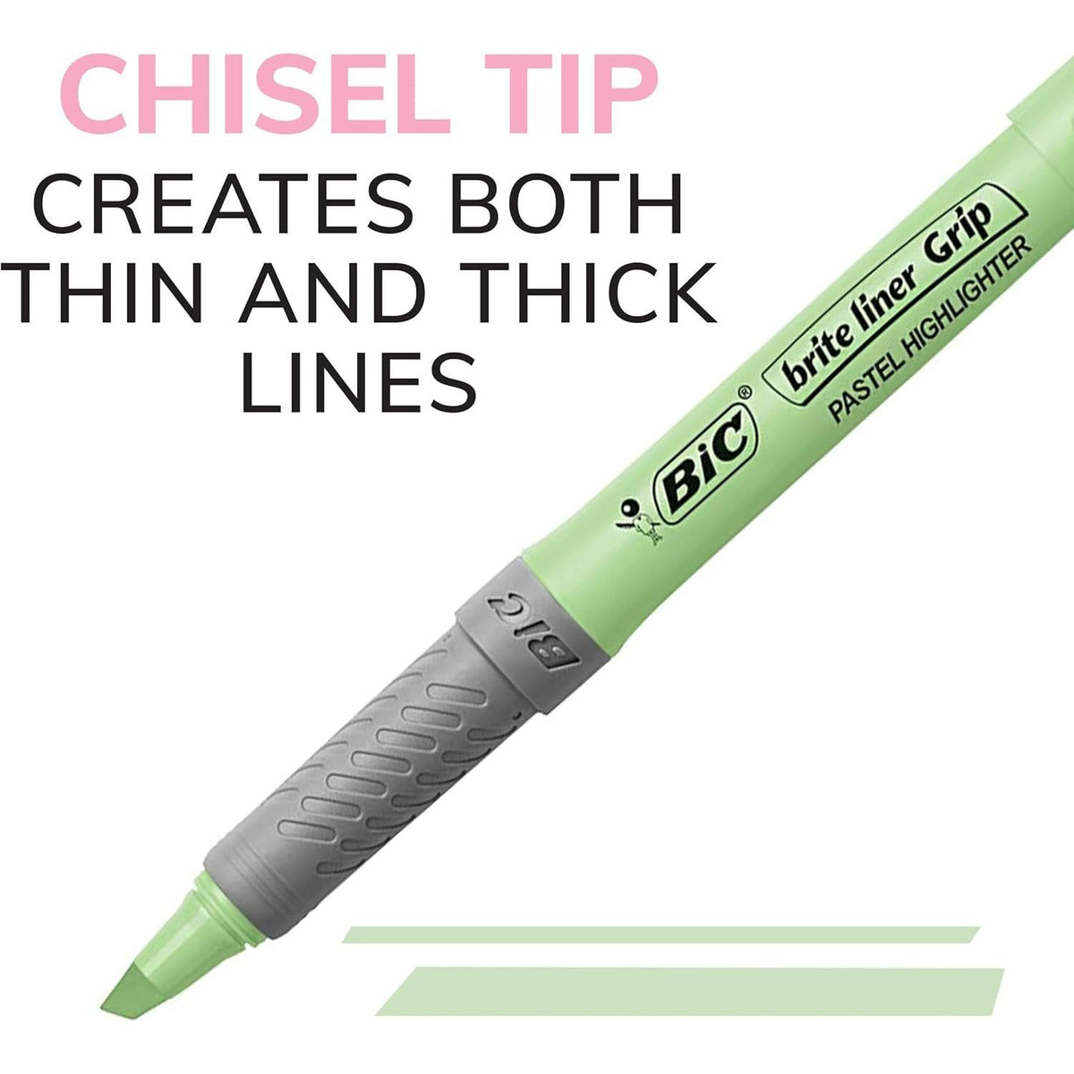 BiC Brite Liner Grip Pocket Highlighter - Assorted Pastels, 6 count-070330364110-LR-336912-4-LR eShop