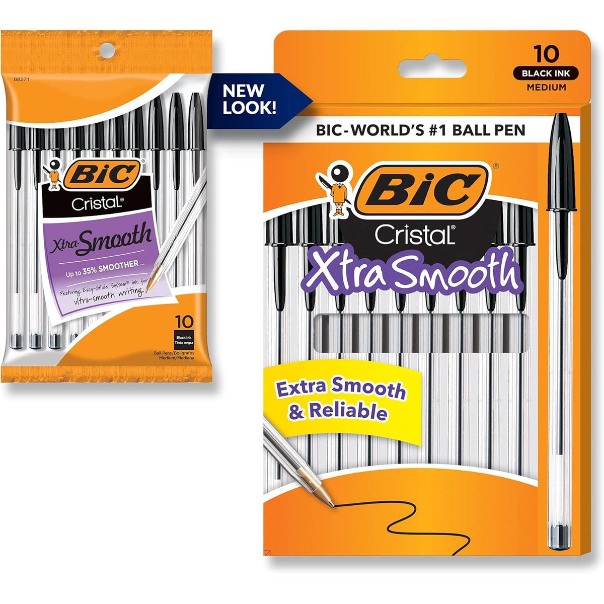 BiC Cristal Xtra Smooth Ballpoint Pen - Black, 10 count-070330682719-LR-41624-3-LR eShop