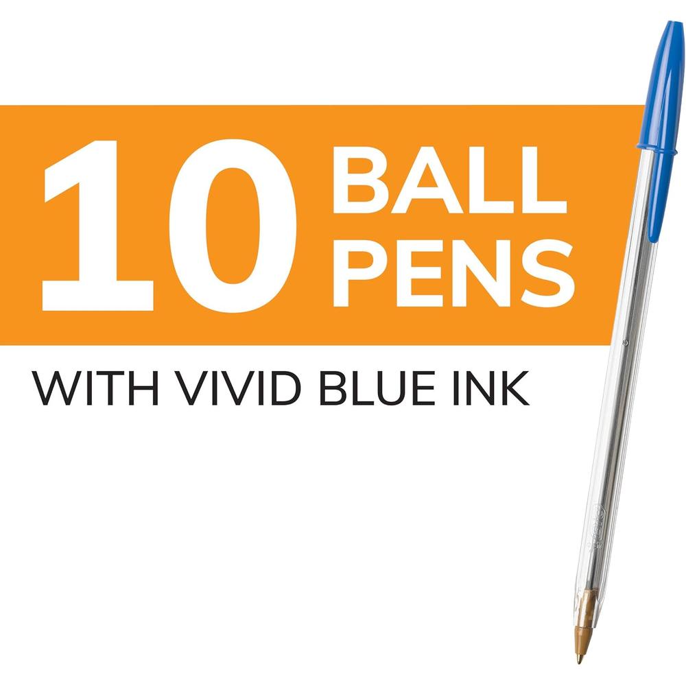 BiC Cristal Xtra Smooth Ballpoint Pen - Blue, 10 count-070330682726-LR-27219-3-LR eShop