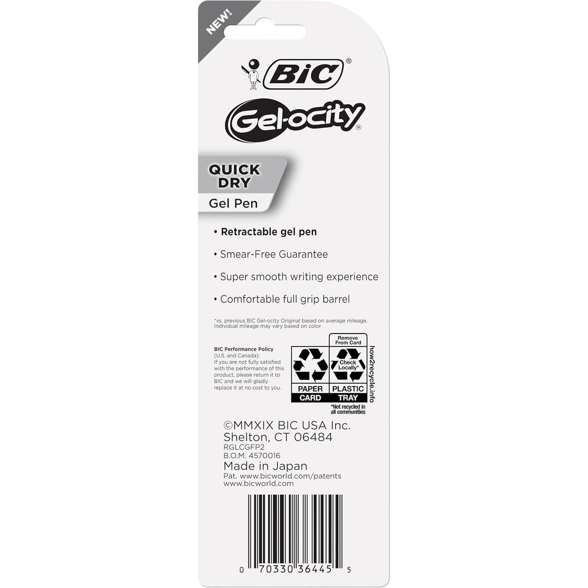 BiC Gel-ocity Retractable Pen - Black, 2 count-070330364455-LR-336906-4-LR eShop
