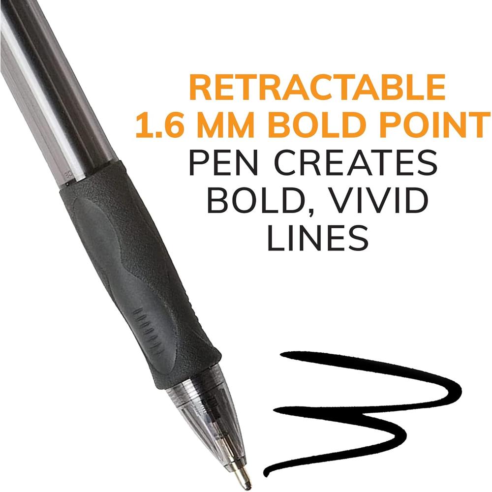 BiC Glide Retractable Ballpoint Pen - Black, 2 pack-070330186279-LR-218775-5-LR eShop