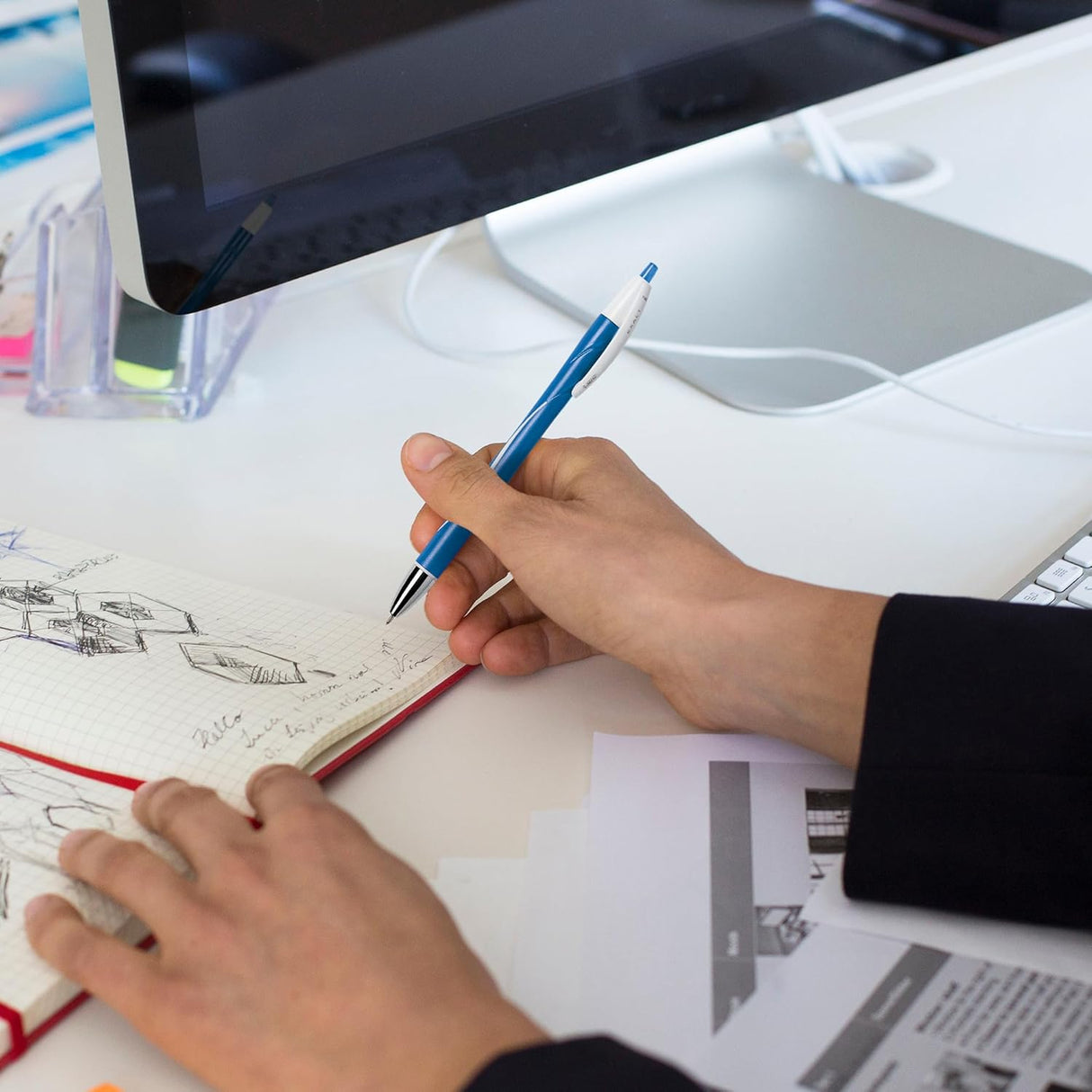 BiC Glide Retractable Ballpoint Pen - Black, 3 pack-070330196551-LR-306977-8-LR eShop