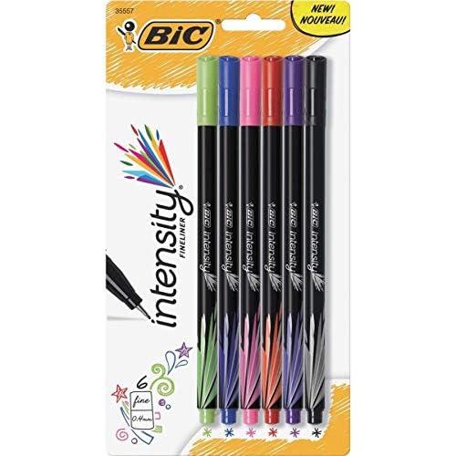 BIC Intensity Fineliner Fine Point Marker Pen - Assorted Colors, 6 count-070330355576-LR-336913-1-LR eShop