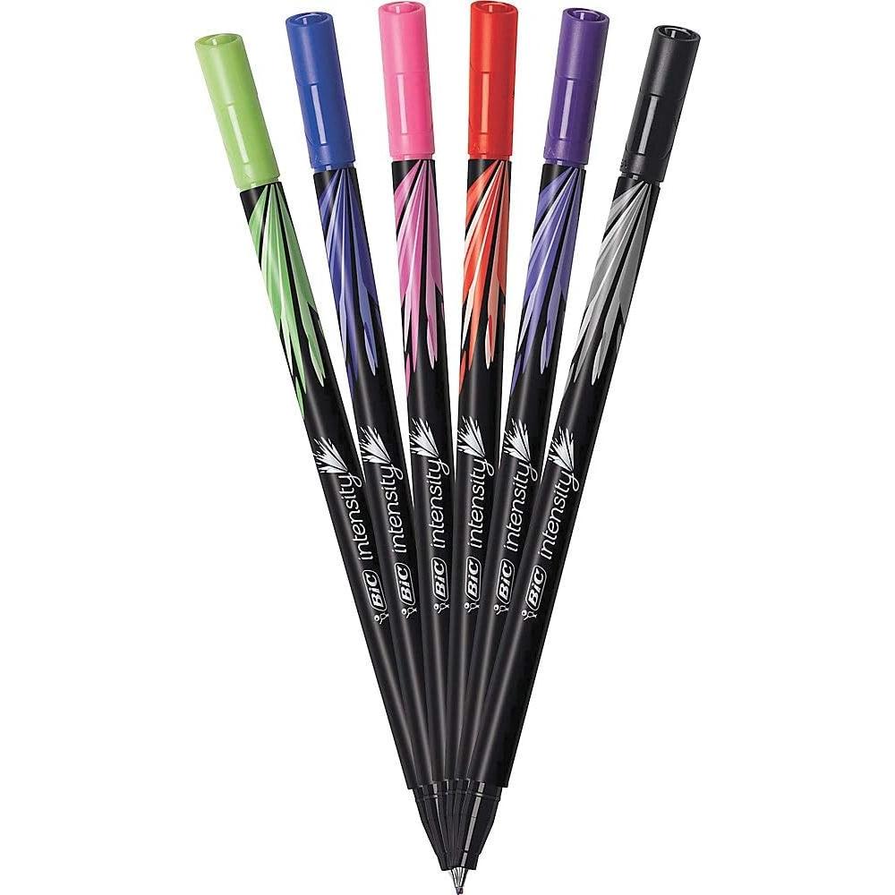 BIC Intensity Fineliner Fine Point Marker Pen - Assorted Colors, 6 count-070330355576-LR-336913-2-LR eShop