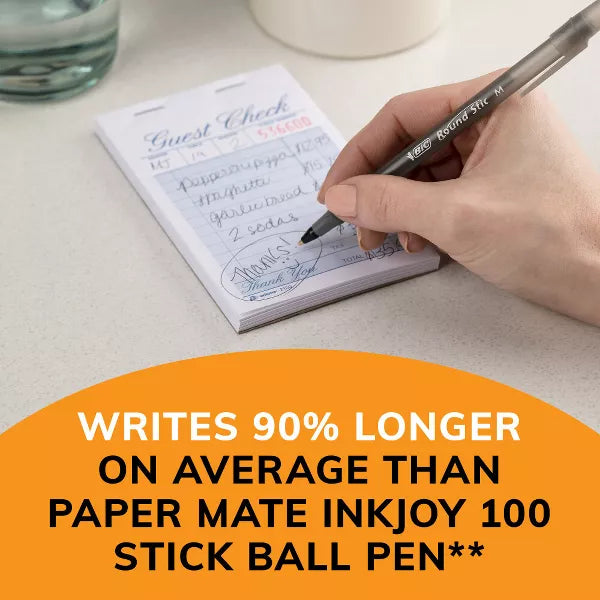 BiC Round Stic Xtra Life Ballpoint Pens - Black, 10 count-070330201231-LR-39966-3-LR eShop