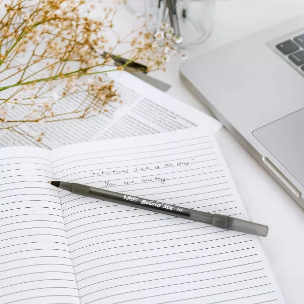 BiC Round Stic Xtra Life Ballpoint Pens - Black, 10 count-070330201231-LR-39966-9-LR eShop