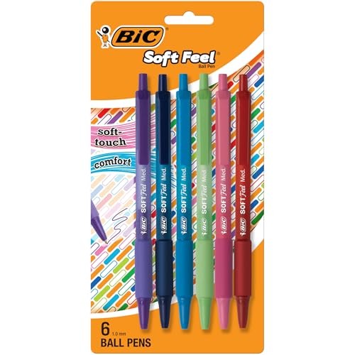 BiC Soft Feel Retractable Ballpoint Pens - Assorted Colors, 6 count-070330388086-LR-358624-1-LR eShop
