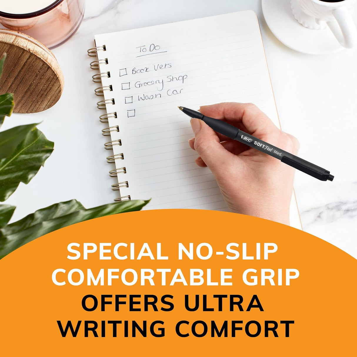 BiC Soft Feel Retractable Ballpoint Pens - Black, 5 count-070330177154-LR-349269-5-LR eShop