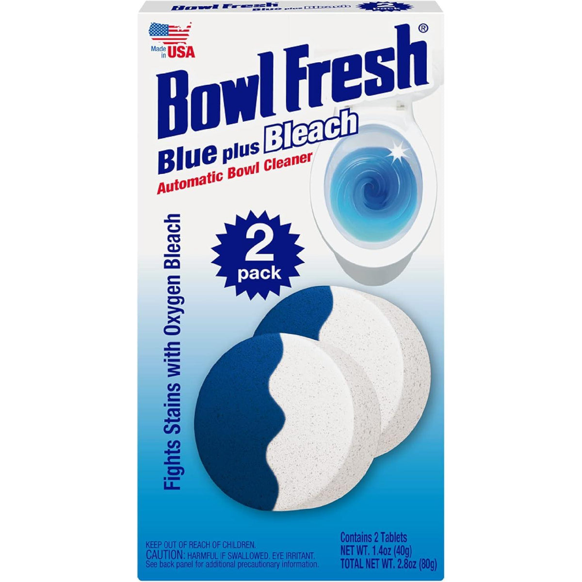Bowl Fresh Blue plus Bleach Automatic Toilet Bowl Cleaner Tablets, 2 count-070922052586-LR-350435-1-LR eShop