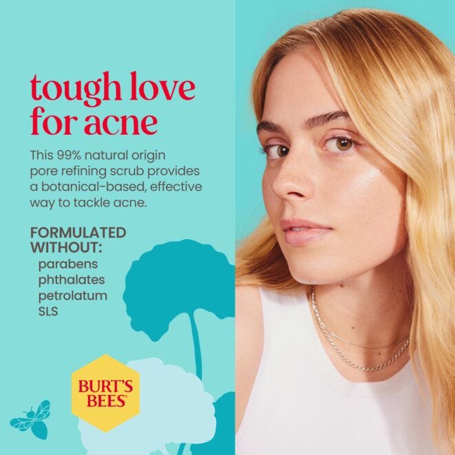 Burt's Bees Clear & Balanced Deep Cleansing Acne Scrub with Salicylic Acid, 4 oz-792850001794-LR-251003-5-LR eShop