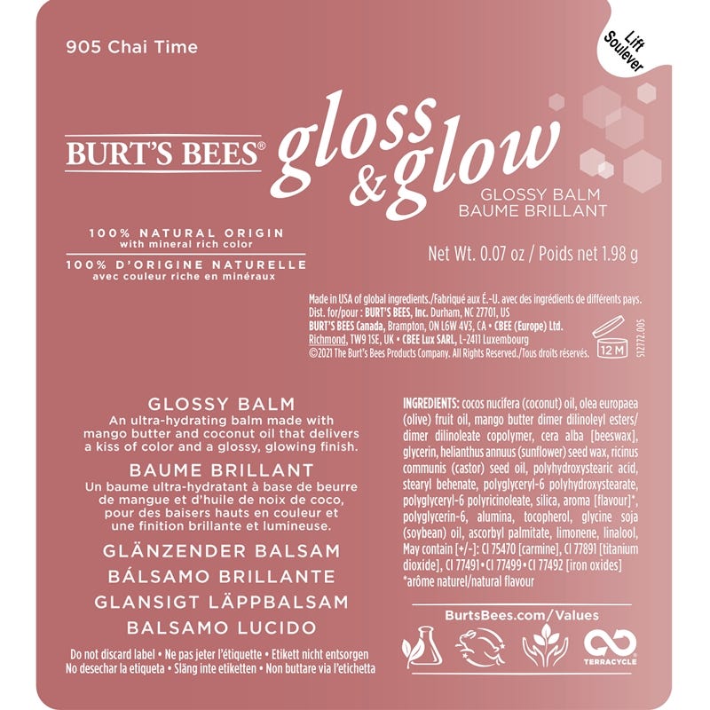 Burt's Bees Gloss & Glow Glossy Balm - Chai Time-792850650848-LR-343450-6-LR eShop