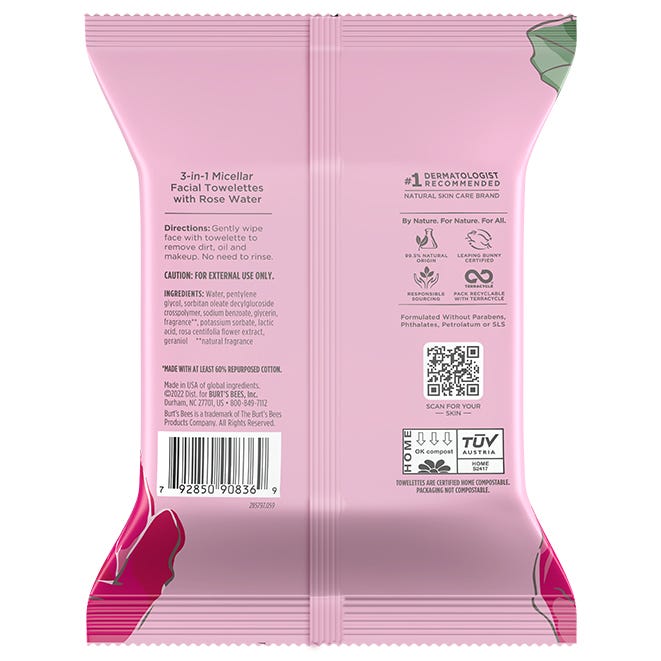 Burt's Bees Micellar Makeup Removing Towelettes with Rose Water-792850908369-LR-346701-12-LR eShop
