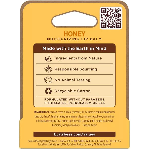 Burt's Bees Moisturizing Lip Balm - Honey, Carded-792850146990-LR-255105-7-LR eShop