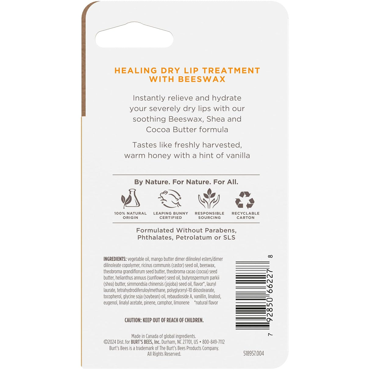 Burt's Bees Rescue Lip Relief - Honey Vanilla-792850662278-LR-362276-12-LR eShop