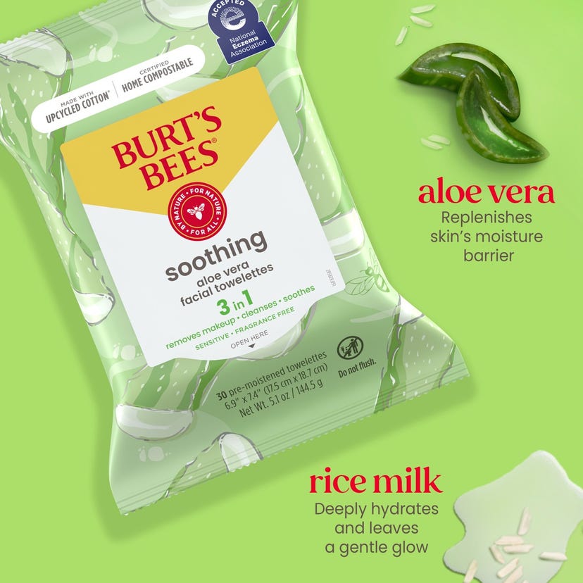 Burt's Bees Sensitive Facial Cleansing Towelettes with Aloe Vera, 30 count-792850016774-LR-251013-2-LR eShop