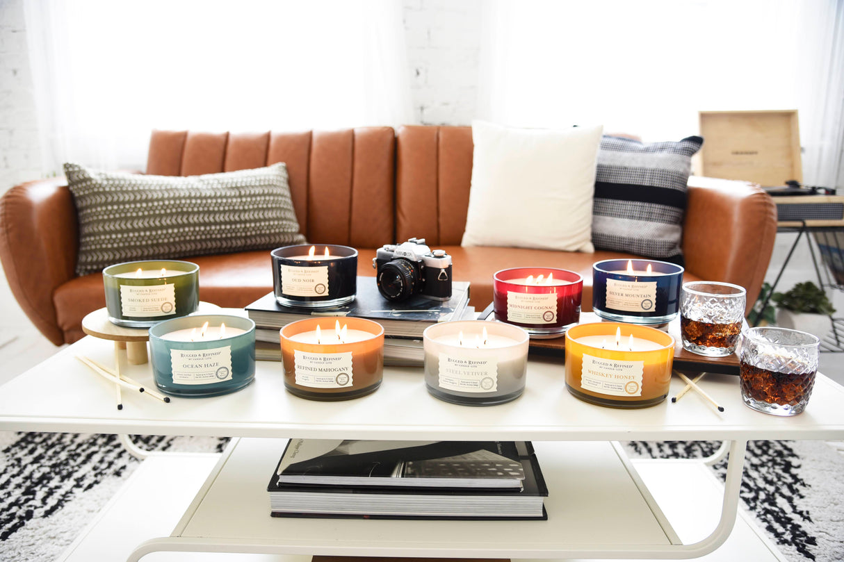CANDLE-LITE Rugged and Refined Collection 3 Wick Jar Candle - Whiskey Honey-076001521936-LR-358579-5-LR eShop