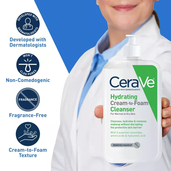 CeraVe Hydrating Cream-to-Foam Facial Cleanser, 12 oz-3606000559998-LR-346541-6-LR eShop