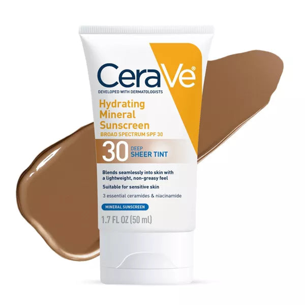 CeraVe Hydrating Mineral Tinted Face Sunscreen Lotion, Deep - SPF 30, 1.7 oz-3606000612204-LR-358512-2-LR eShop