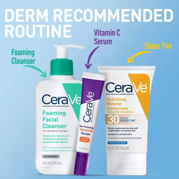 CeraVe Hydrating Mineral Tinted Face Sunscreen Lotion, Light - SPF 30, 1.7 oz-3606000612181-LR-358511-8-LR eShop