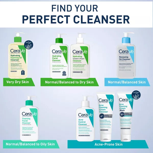 CeraVe Renewing SA Cleanser for Normal Skin, 8 oz-3606000537552-LR-319136-8-LR eShop