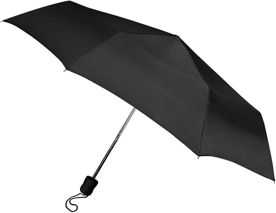 CHABY International The Weather Station Auto Open Compact Folding Umbrella - Black, 42"-082815803946-LR-179589-3-LR eShop