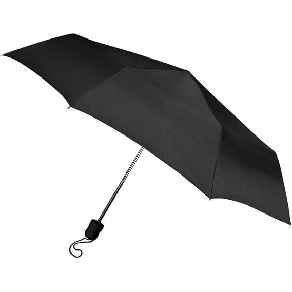 CHABY International The Weather Station Auto Open Compact Folding Umbrella - Black, 42"-082815803946-LR-179589-3-LR eShop