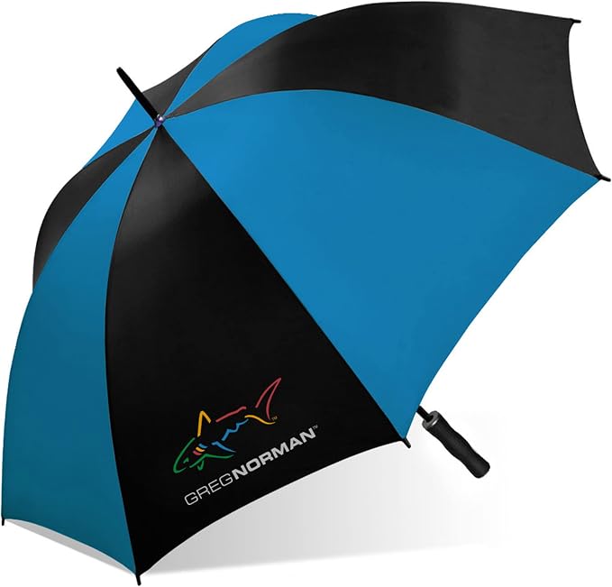 CHABY International The Weather Station Greg Norman Manual Lightweight and Wind Resistant Folding Golf Umbrella, 60"-082815653008-LR-188549-1-LR eShop