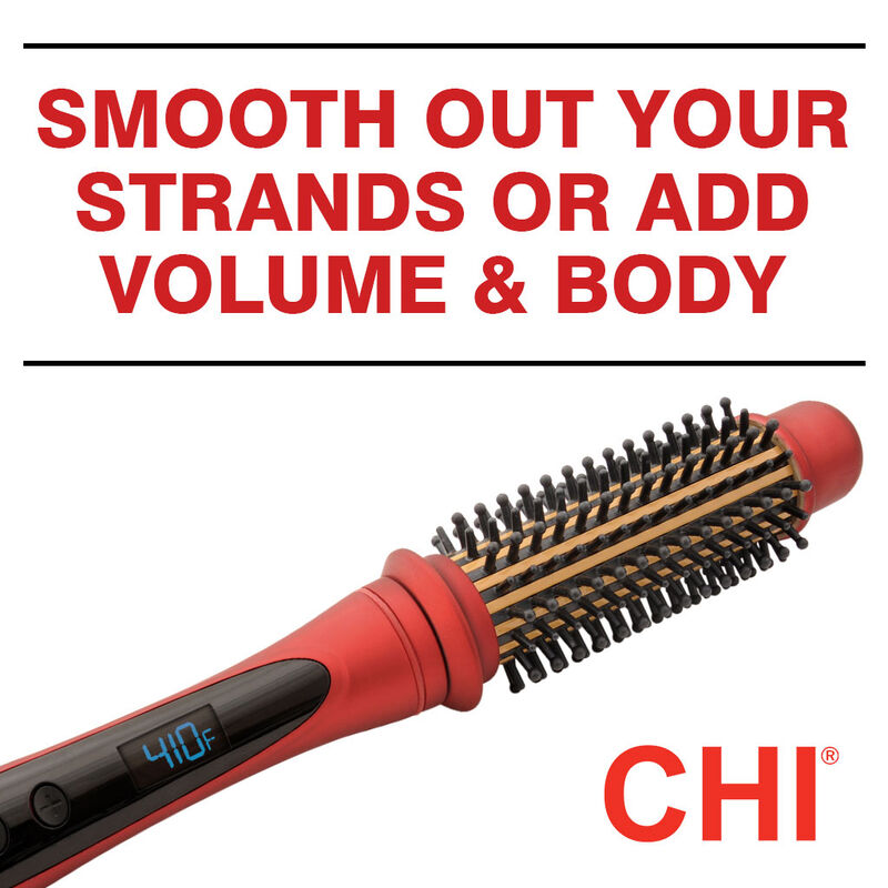 CHI 1.25 inch Tourmaline Ceramic Heated Round Brush - Ruby Red-813843033919-LR-348289-3-LR eShop