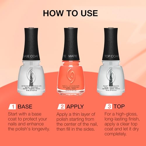 china glaze Nail Lacquer, Matte Finish - Sun Of A Peach-019965410809-LR-360549-7-LR eShop