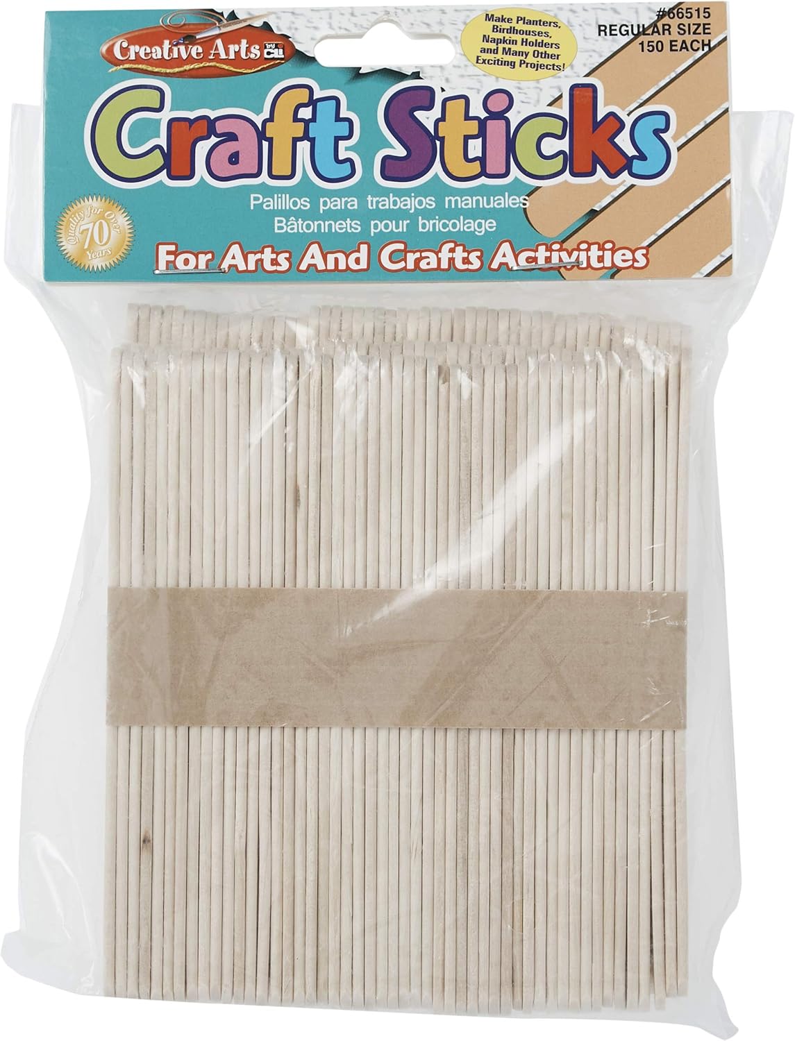 CLi Creative Arts Craft Sticks - Natural, 150 count-026487665150-LR-254320-1-LR eShop