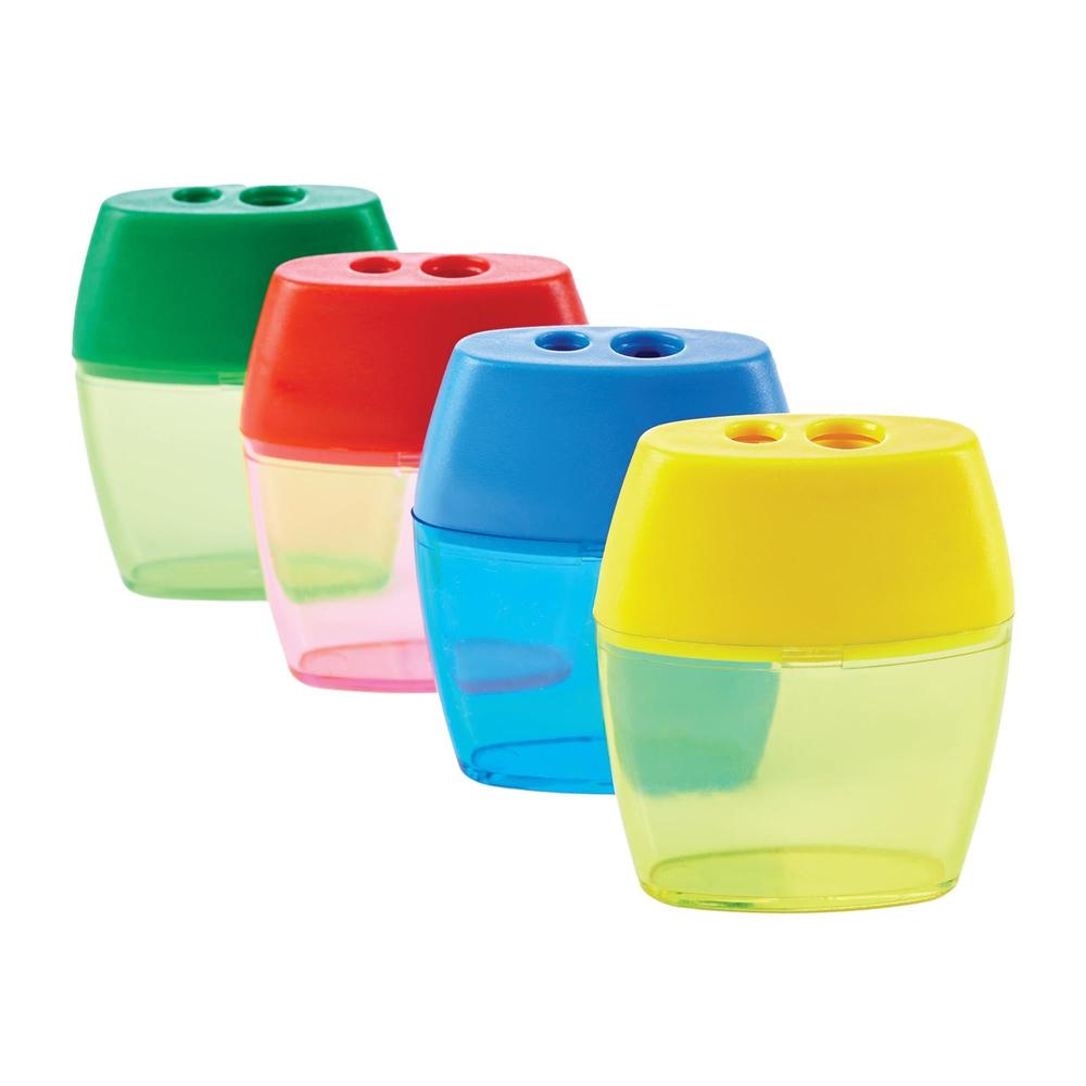 CLi Two-Hole Pencil Sharpener with Shaving Receptacle - Assorted-026487807727-LR-296521-1-LR eShop