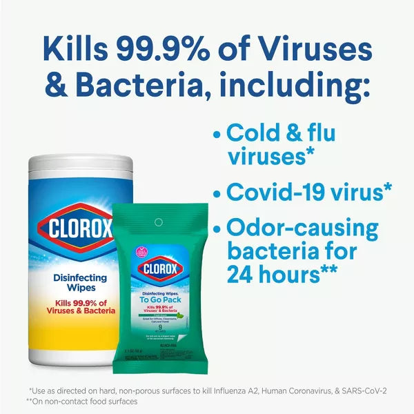 CLOROX Disinfecting To Go Travel Wipes - Fresh, 9 Count-044600016658-LR-358752-5-LR eShop