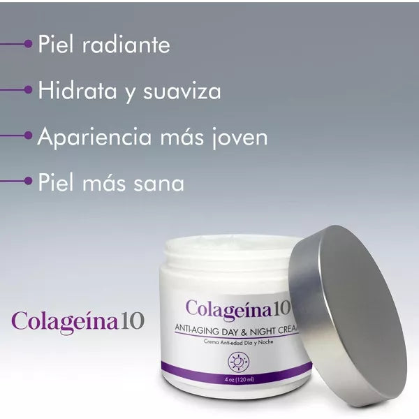 Colageina 10 Anti-Aging Day & Night Cream, Moisturizer for Normal Skin Type, 4 oz-897666001256-LR-355681-5-LR eShop