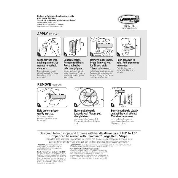 Command Broom Gripper Adhesive Hook - White-051141409474-LR-339622-11-LR eShop