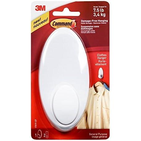 Command Clothes Hanger Hook - White, 1 Hook + 2 Strips-051141409481-LR-357265-1-LR eShop